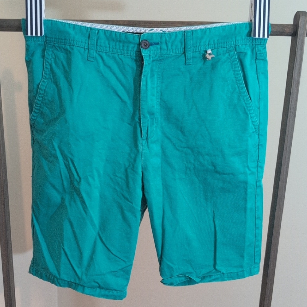 Modern Amusement | Men's Teal Cotton Shorts With Pockets